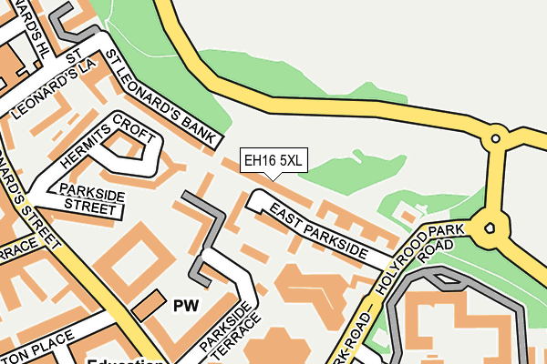 EH16 5XL map - OS OpenMap – Local (Ordnance Survey)
