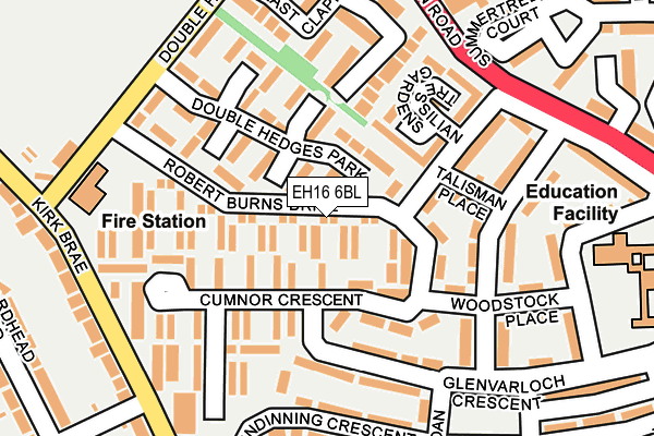 EH16 6BL map - OS OpenMap – Local (Ordnance Survey)