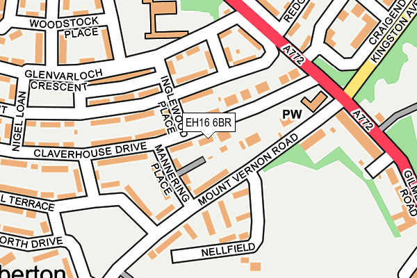 EH16 6BR map - OS OpenMap – Local (Ordnance Survey)