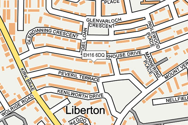 EH16 6DQ map - OS OpenMap – Local (Ordnance Survey)