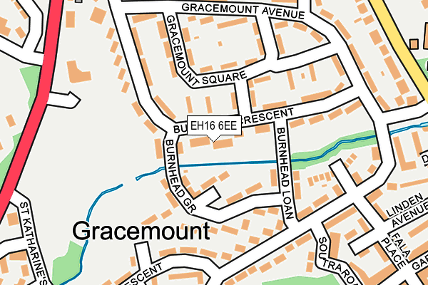 EH16 6EE map - OS OpenMap – Local (Ordnance Survey)