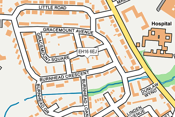 EH16 6EJ map - OS OpenMap – Local (Ordnance Survey)