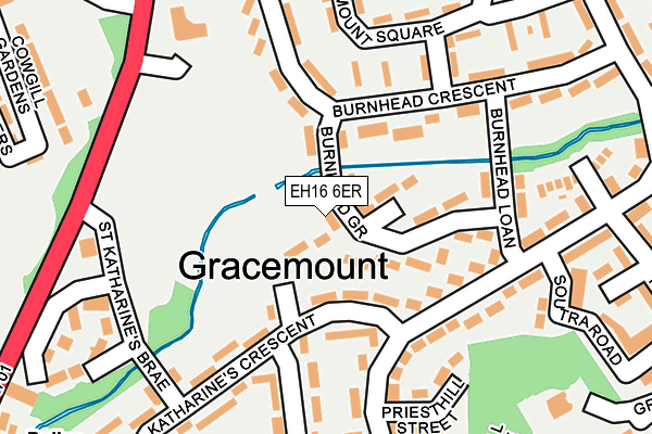 EH16 6ER map - OS OpenMap – Local (Ordnance Survey)