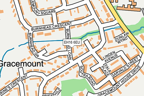 EH16 6EU map - OS OpenMap – Local (Ordnance Survey)