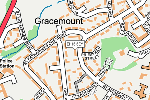 EH16 6EY map - OS OpenMap – Local (Ordnance Survey)