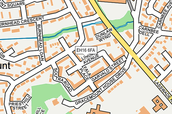 EH16 6FA map - OS OpenMap – Local (Ordnance Survey)