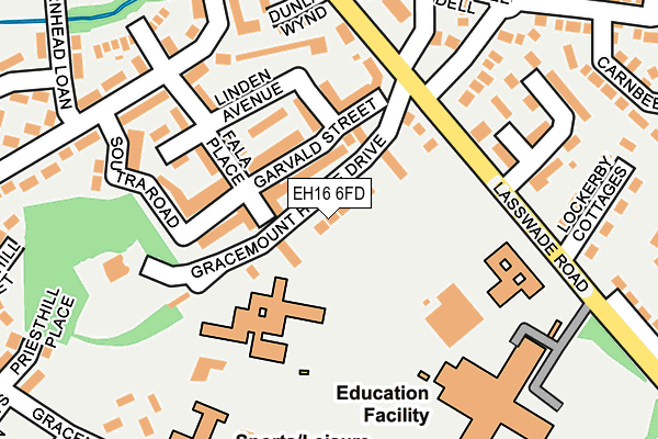 EH16 6FD map - OS OpenMap – Local (Ordnance Survey)