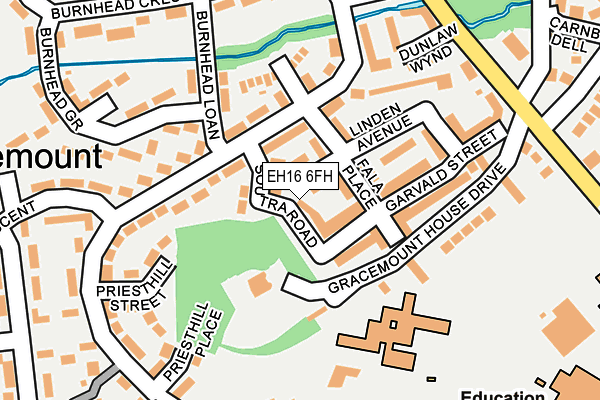 EH16 6FH map - OS OpenMap – Local (Ordnance Survey)