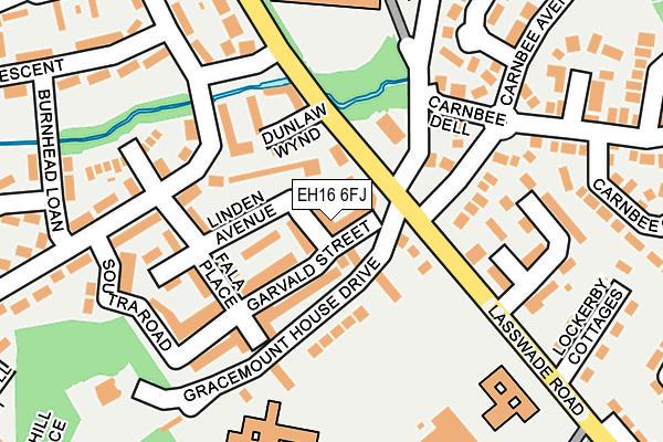 EH16 6FJ map - OS OpenMap – Local (Ordnance Survey)