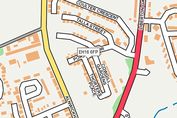 EH16 6FP map - OS OpenMap – Local (Ordnance Survey)