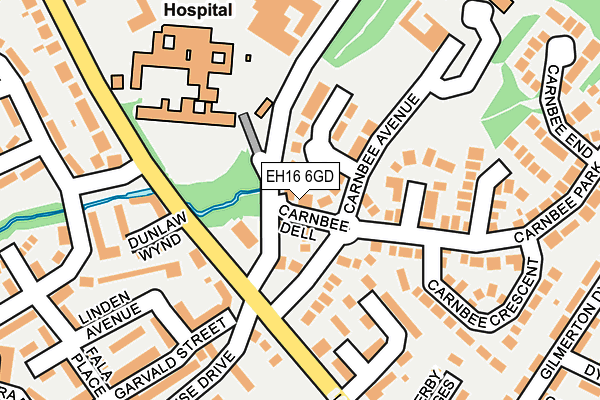 EH16 6GD map - OS OpenMap – Local (Ordnance Survey)