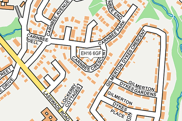 EH16 6GF map - OS OpenMap – Local (Ordnance Survey)