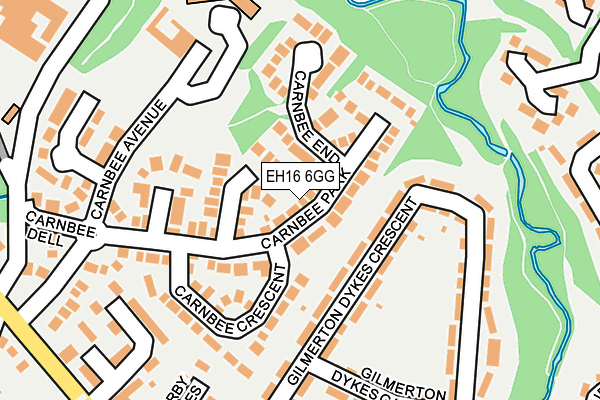 EH16 6GG map - OS OpenMap – Local (Ordnance Survey)