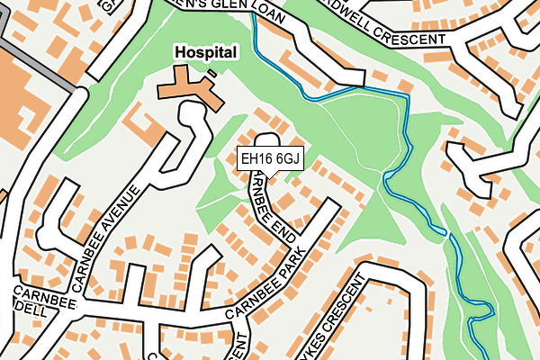 EH16 6GJ map - OS OpenMap – Local (Ordnance Survey)
