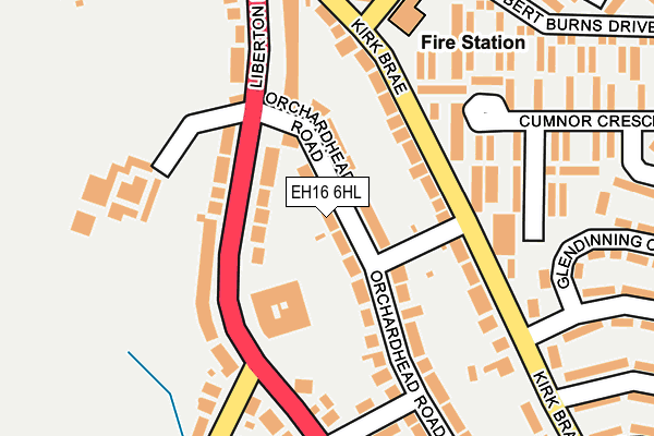 EH16 6HL map - OS OpenMap – Local (Ordnance Survey)