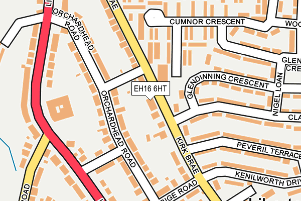 EH16 6HT map - OS OpenMap – Local (Ordnance Survey)