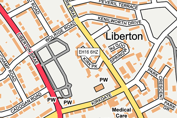 EH16 6HZ map - OS OpenMap – Local (Ordnance Survey)