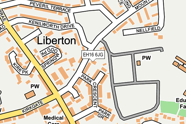 EH16 6JG map - OS OpenMap – Local (Ordnance Survey)