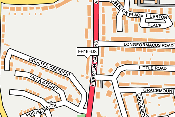 EH16 6JS map - OS OpenMap – Local (Ordnance Survey)