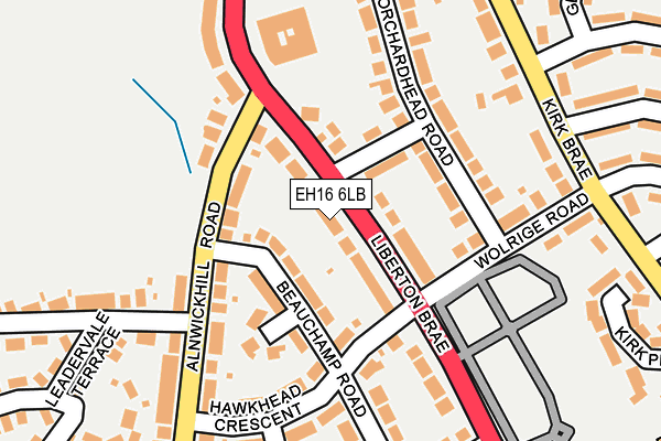 EH16 6LB map - OS OpenMap – Local (Ordnance Survey)