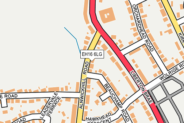 EH16 6LG map - OS OpenMap – Local (Ordnance Survey)