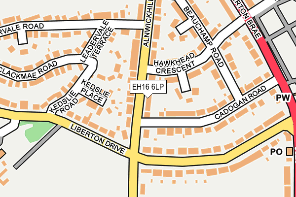 EH16 6LP map - OS OpenMap – Local (Ordnance Survey)