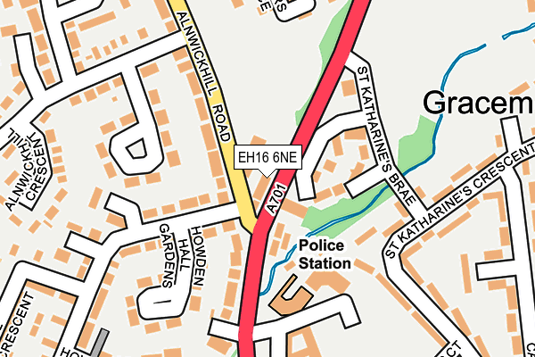 EH16 6NE map - OS OpenMap – Local (Ordnance Survey)