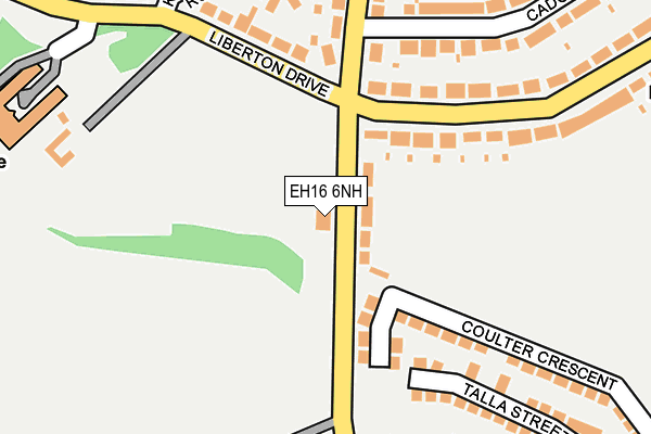EH16 6NH map - OS OpenMap – Local (Ordnance Survey)