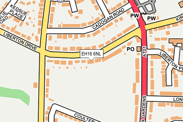 EH16 6NL map - OS OpenMap – Local (Ordnance Survey)