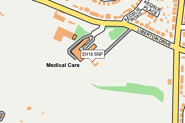 EH16 6NP map - OS OpenMap – Local (Ordnance Survey)