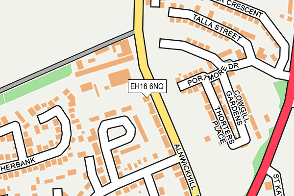 EH16 6NQ map - OS OpenMap – Local (Ordnance Survey)