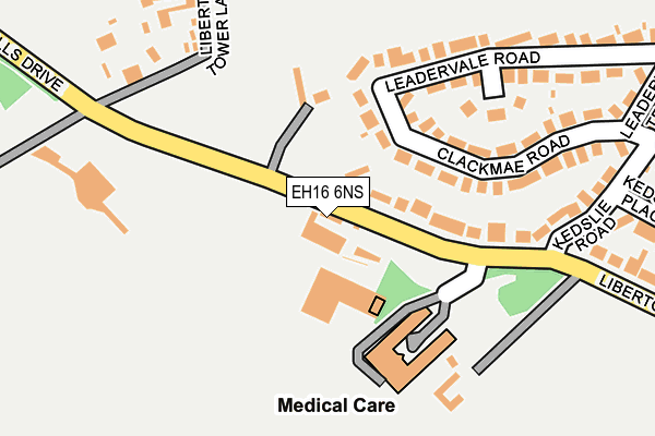 EH16 6NS map - OS OpenMap – Local (Ordnance Survey)