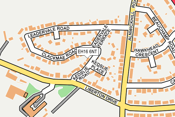 EH16 6NT map - OS OpenMap – Local (Ordnance Survey)