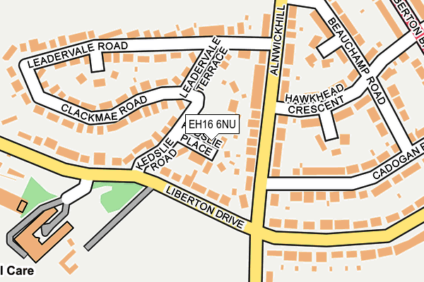 EH16 6NU map - OS OpenMap – Local (Ordnance Survey)