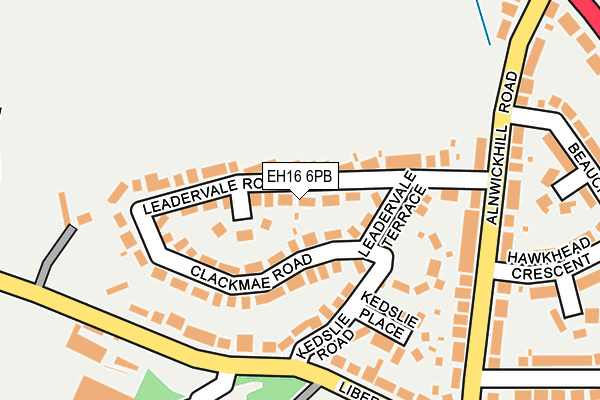 EH16 6PB map - OS OpenMap – Local (Ordnance Survey)