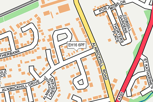 EH16 6PF map - OS OpenMap – Local (Ordnance Survey)