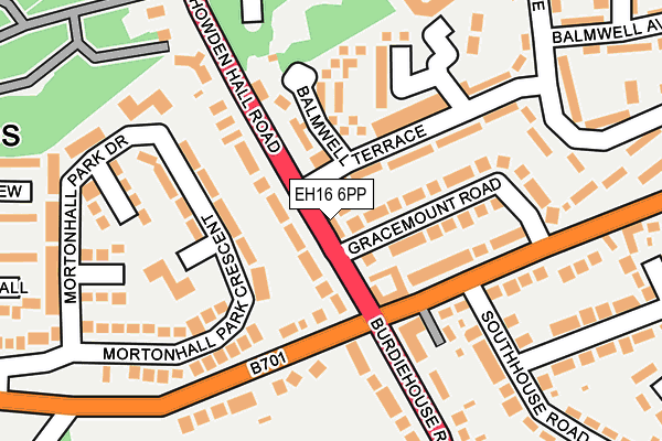 EH16 6PP map - OS OpenMap – Local (Ordnance Survey)