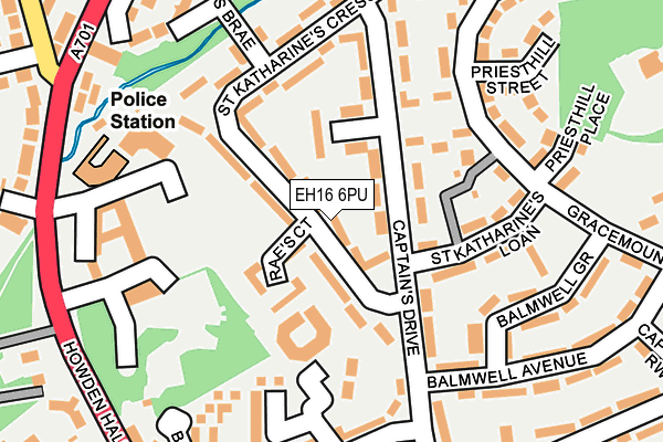 EH16 6PU map - OS OpenMap – Local (Ordnance Survey)