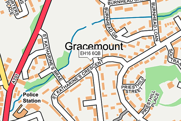 EH16 6QB map - OS OpenMap – Local (Ordnance Survey)