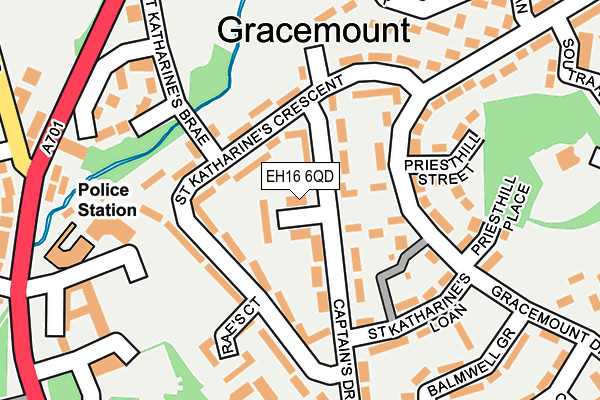 EH16 6QD map - OS OpenMap – Local (Ordnance Survey)