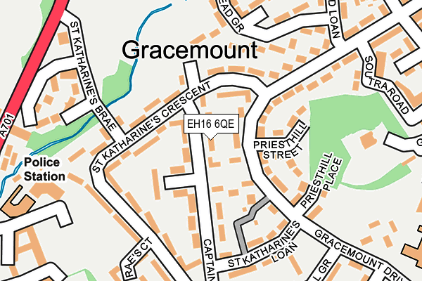 EH16 6QE map - OS OpenMap – Local (Ordnance Survey)