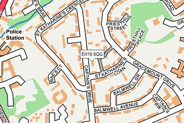 EH16 6QG map - OS OpenMap – Local (Ordnance Survey)