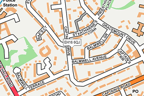 EH16 6QJ map - OS OpenMap – Local (Ordnance Survey)