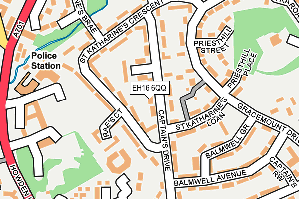 EH16 6QQ map - OS OpenMap – Local (Ordnance Survey)