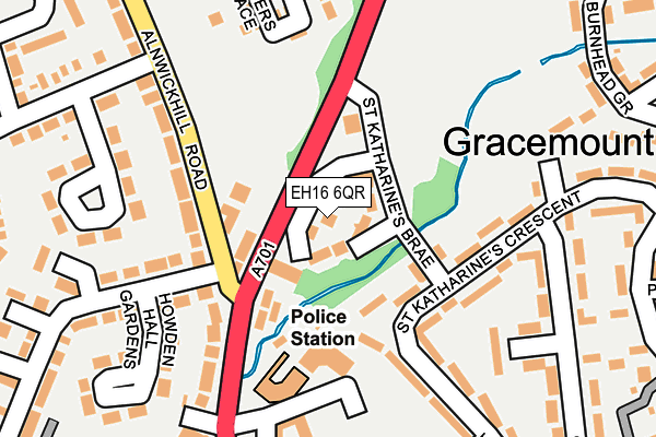 EH16 6QR map - OS OpenMap – Local (Ordnance Survey)