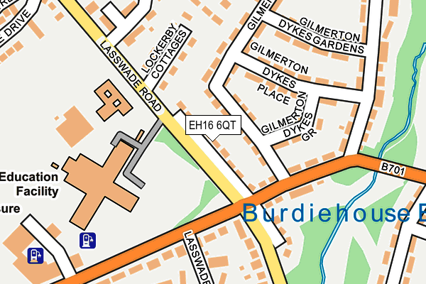 EH16 6QT map - OS OpenMap – Local (Ordnance Survey)