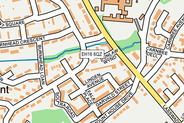 EH16 6QZ map - OS OpenMap – Local (Ordnance Survey)