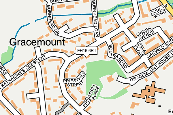 EH16 6RJ map - OS OpenMap – Local (Ordnance Survey)