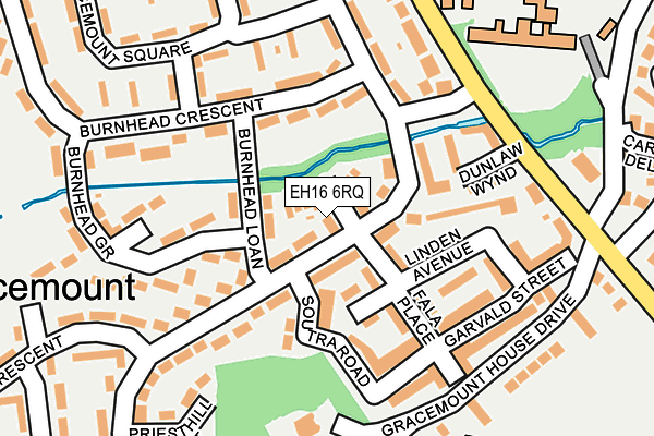 EH16 6RQ map - OS OpenMap – Local (Ordnance Survey)