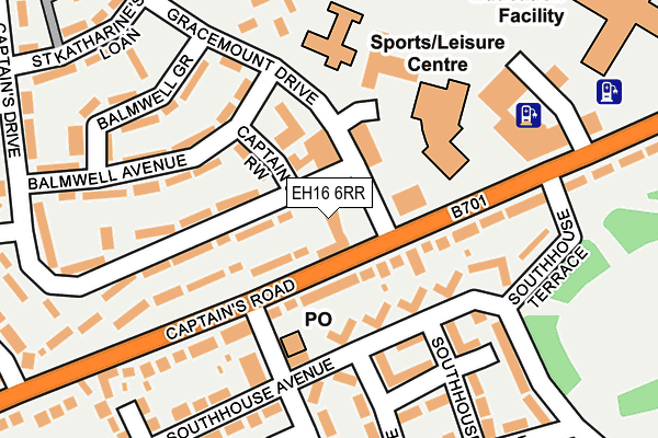 EH16 6RR map - OS OpenMap – Local (Ordnance Survey)